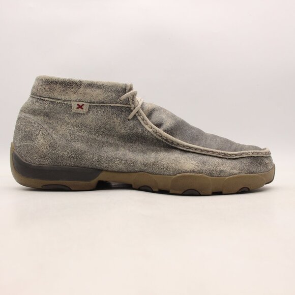 Twisted X Chukka Driving Moc Grey Men\'s Size 12 M  Lace Up Shoes MDM0072